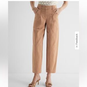Super High Waisted Cropped Utility Trouser Pant